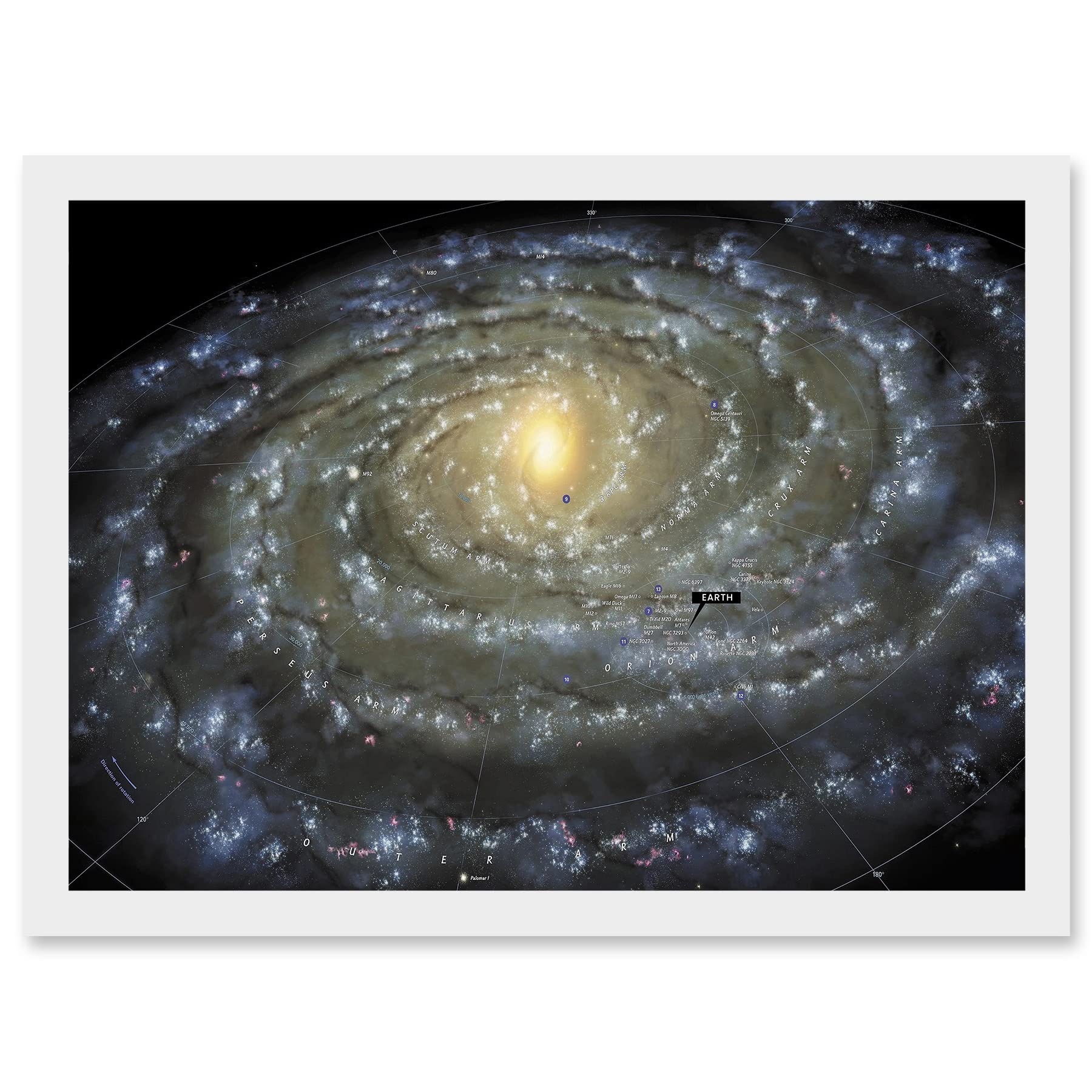 白龍　天の川銀河　宇宙　原画 Amazon.co.jp: 宇宙地図 天の川 銀河 スパイラル 星 太陽系 地球図